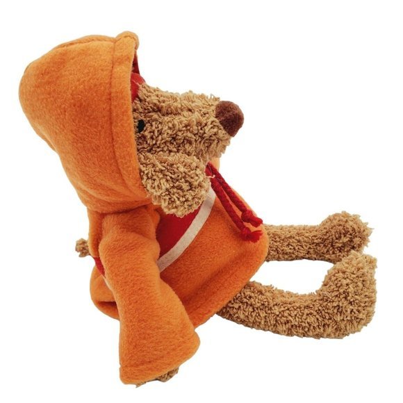 Bath & Body Works  Barker the Puppy Plush Dog Beanie Orange Hoodie‎ Stuffed Tags - Picture 2 of 7